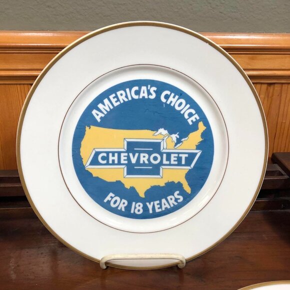 1949 Chevrolet America’s Choice for 18 Years porcelain dinner plate